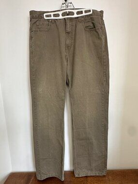 DOCKERS MENS OLIVE PANTS 100% COTTON 33X32